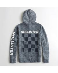 hollister checkerboard graphic hoodie