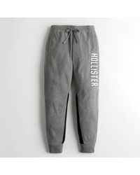 hollister mid rise fleece joggers