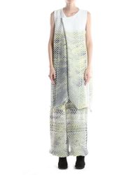 Issey Miyake - Green Fuzzy Vest Coat - Lyst