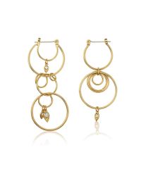 Luv Aj - Metallic Gold Eclipse Hoop Earrings - Lyst