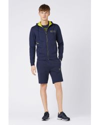 hugo boss hooded sweatshirt with logo and reflective detailing