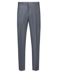 HUGO Extra-slim-fit Pants In A Birdseye Wool Blend in Charcoal (Gray ...