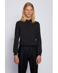 Black polo sweater mens Clearance