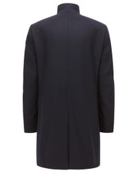 BOSS by Hugo Boss Virgin Wool Cashmere Coat | Sintrax in Dark Blue (Blue)  for Men - Lyst