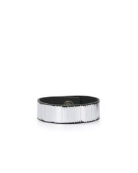 BOSS Orange Leather Bracelet With Metallic Finish: 'moriah'