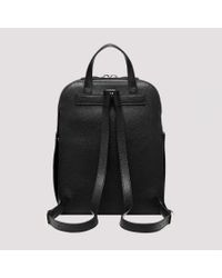 prada black leather backpack