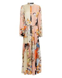 Munthe Synthetic Arizona Floral Maxi Dress in Orange - Lyst