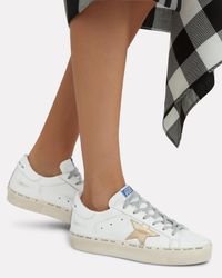 Golden Goose Deluxe Brand Hi Star Gold Leather Low Top Sneakers In White Lyst Golden Goose Deluxe Brand Hi Star Gold Leather Low Top Sneakers In White Lyst