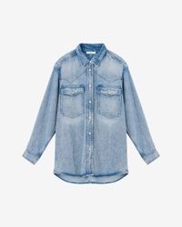 Étoile Isabel Marant Taniami Oversized Denim Shirt in Natural | Lyst