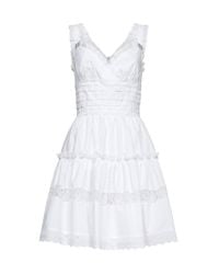 Dolce & Gabbana White Lace Cotton Mini Dress
