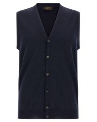 Zanone Blue Flexwool Wool Vest for men