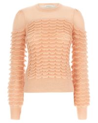 Zimmermann White Hypnotic Scallop Sweater