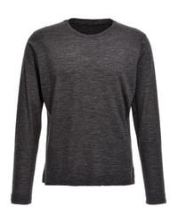 Zanone Gray Wool Crewneck Sweater for men