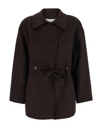 Ba&sh Black Coat Kam Wool