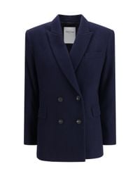 Aftercoat Blue Double-Breasted Blazer Blazers & Vests