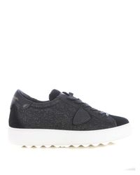 Philippe Model Sneakers Donna Madeleine Low In Glitter E Camoscio in Nero  (Black) - Lyst