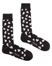 J.W. Anderson Black All Over Hearts Socks