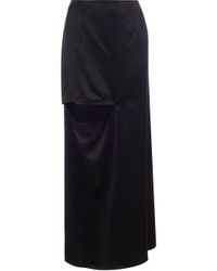 J.W. Anderson - Black Asymmetric Bonded Skirt With Cut-out Detail - Lyst