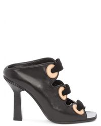 J.W. Anderson - Black Eyelet Mule Sandal - Lyst