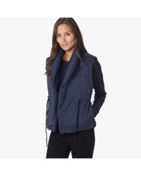 James Perse Blue Yosemite Matte Nylon Puffer Vest