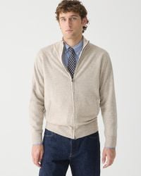 J.Crew Canadian Sweater Company Cashmere Full zip Sweater in White for Men Lyst