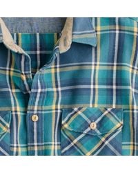 J.Crew | Blue Wallace & Barnes Heavyweight Flannel Shirt In Del Mar Plaid for Men | Lyst