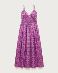 J.Crew Ruched Drop-Waist Bubble Dress in Natural | Lyst
