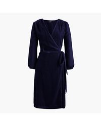 j crew blue velvet dress