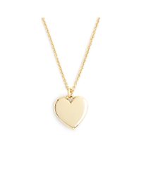J.Crew | Metallic 14k Gold Heart Charm Necklace With 18 1/2" Chain | Lyst