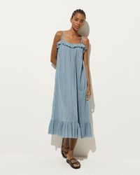 J.Crew Bungalow Maxi Popover Dress in Yellow | Lyst