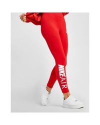 red nike air leggings