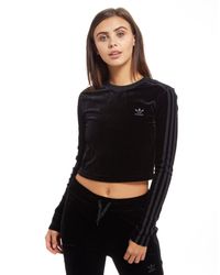 Adidas velvet crop top Clearance