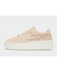 nike air force 1 sage suede trainers