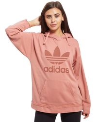 adidas pink trefoil hoodie