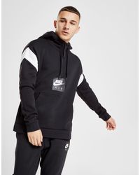 Nike Air 1/2 Zip Fleece Hoodie in Black/White (Black) for Men - Lyst