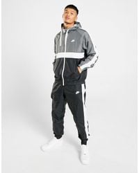 nike woven tracksuit grey