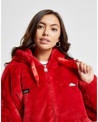 ellesse red fur jacket