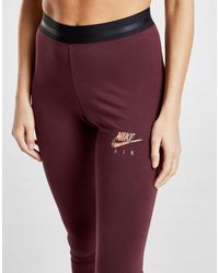 nike air burgundy leggings