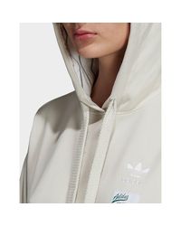 Adidas Originals White Cropped Hoodie
