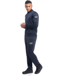 navy blue ea7 tracksuit