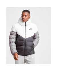 Nike Synthetic Down Fill Bubble Jacket in White/Black (Black) for Men - Lyst