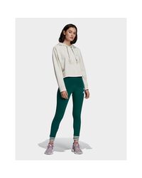 Adidas Originals White Cropped Hoodie