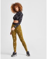 nike all over print long sleeve crop top