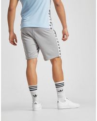 adidas originals tape shorts grey