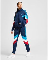 blue red and white track pants