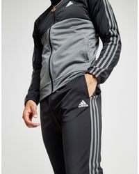 adidas poly tracksuit mens