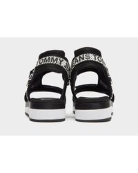 tommy hilfiger lilac mesh web sporty sandals