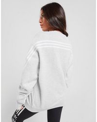 adidas 3 stripe wrap crewneck