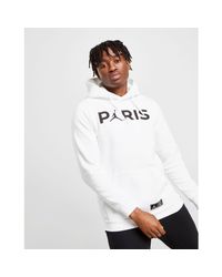 paris saint germain white hoodie