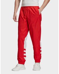 adidas Originals Synthetic Big Trefoil Tracksuit Bottoms in Red for Men - Lyst